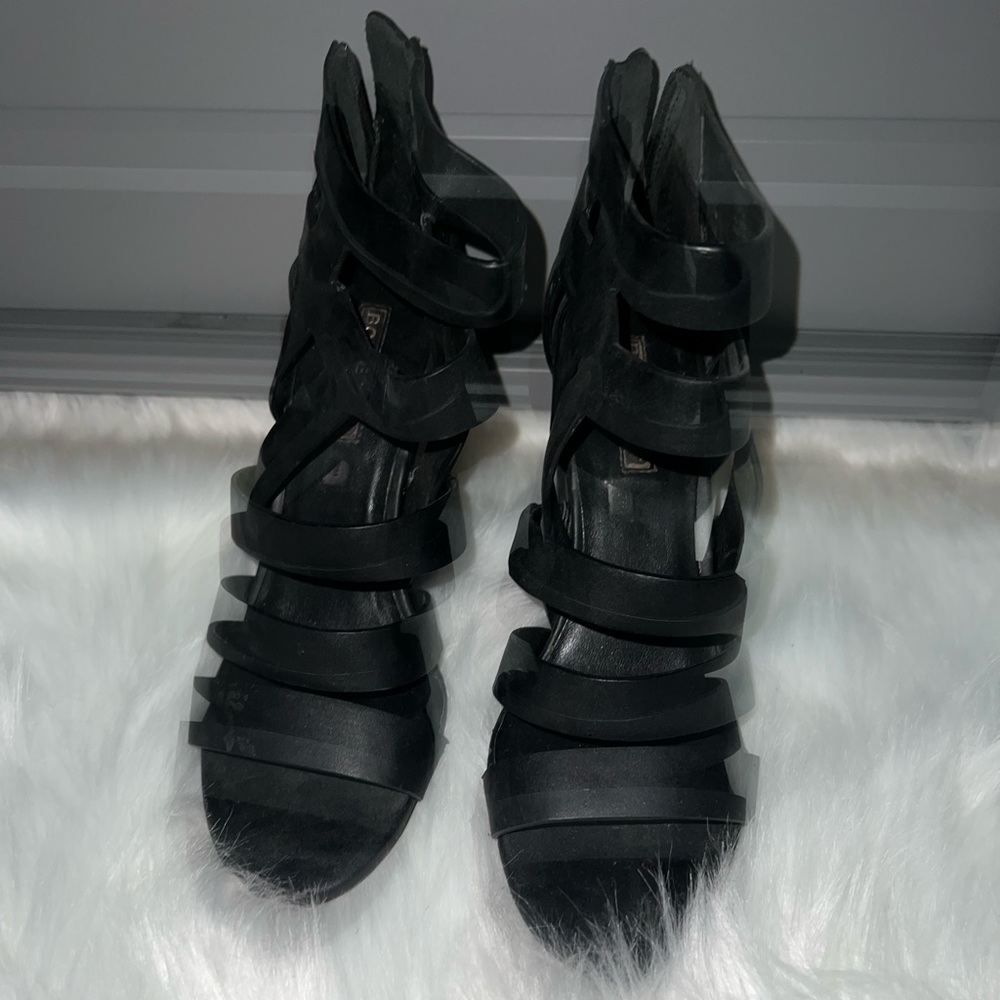 BCBG leather black heels